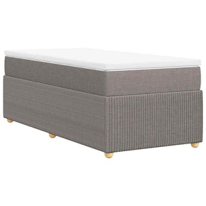 Κρεβάτι Boxspring με Στρώμα Taupe 80x200 εκ. Υφασμάτινο