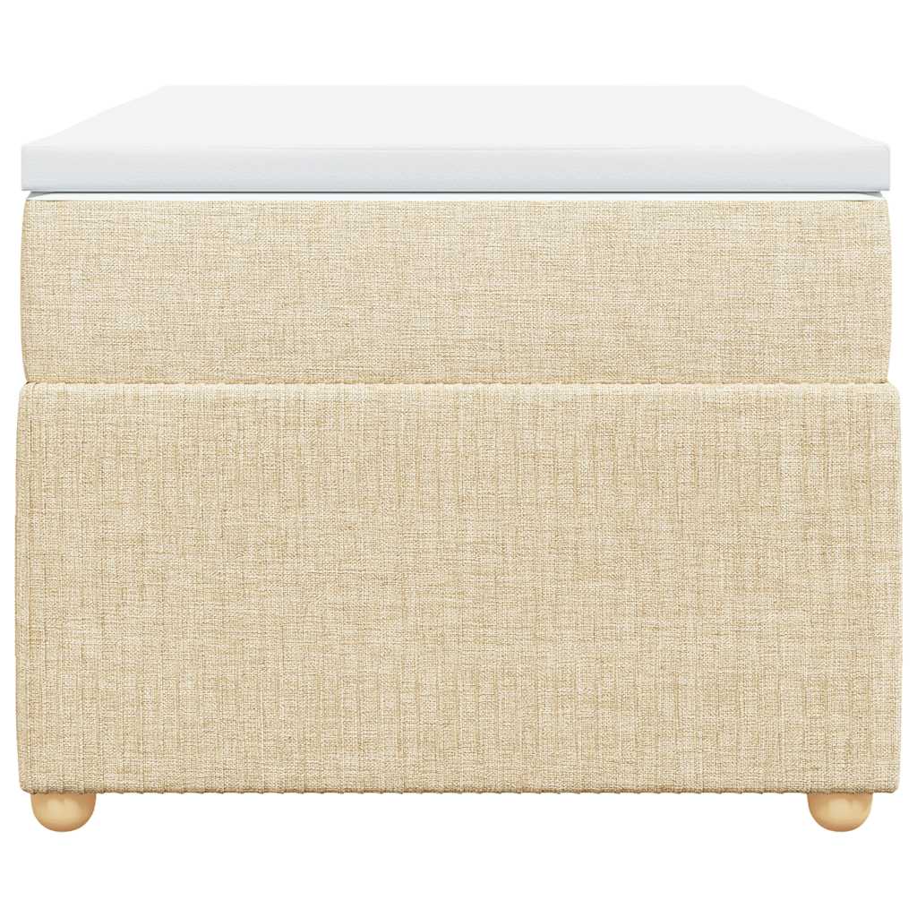 Κρεβάτι Boxspring με Στρώμα Κρεμ 80 x 200 εκ. Υφασμάτινο - Pakobazaar