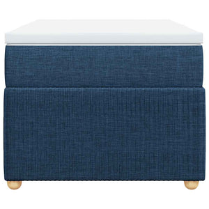 Κρεβάτι Boxspring με Στρώμα Μπλε 80x200 εκ. Υφασμάτινο