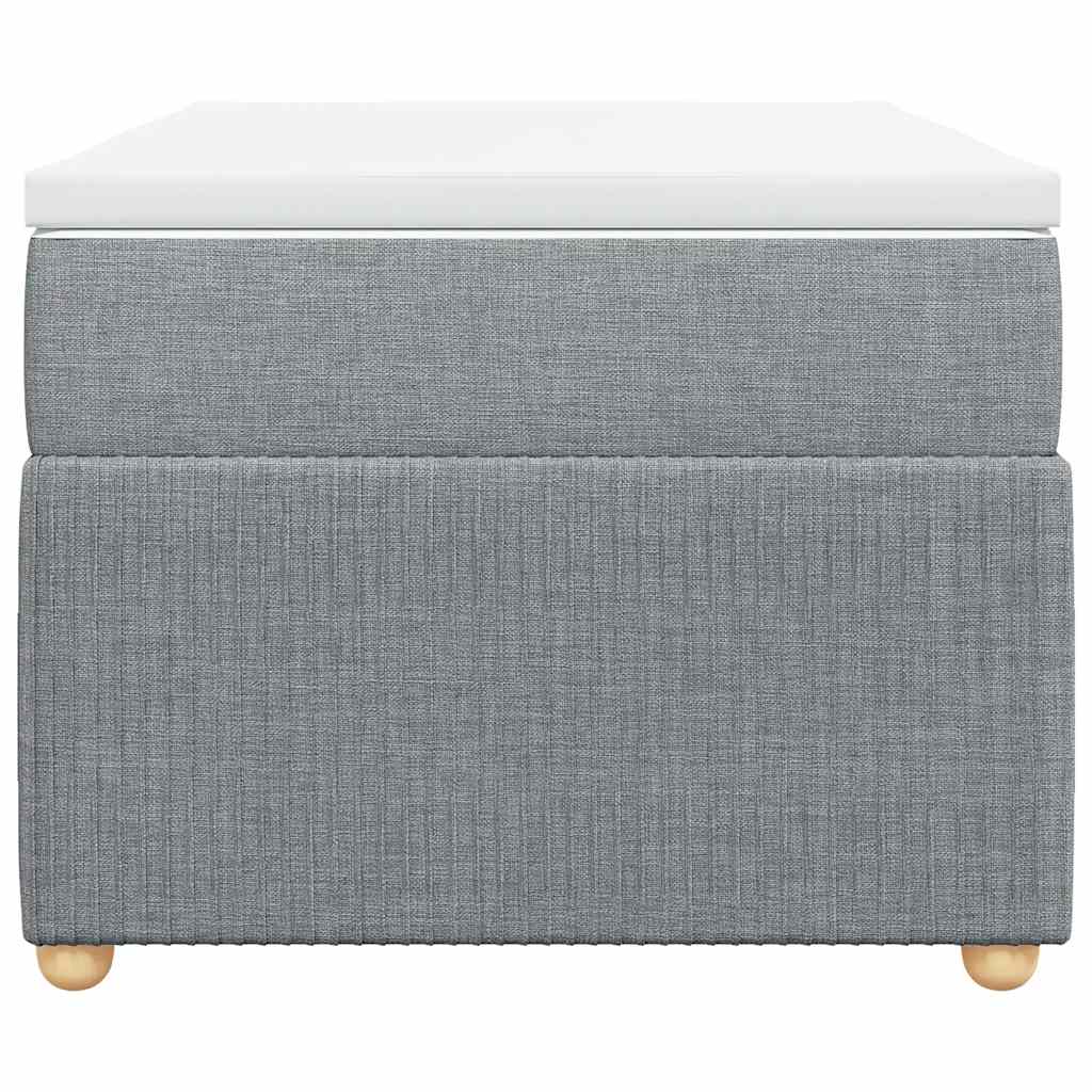 Κρεβάτι Boxspring με Στρώμα Ανοιχτό Γκρι 90x190 εκ. Υφασμάτινο - Pakobazaar