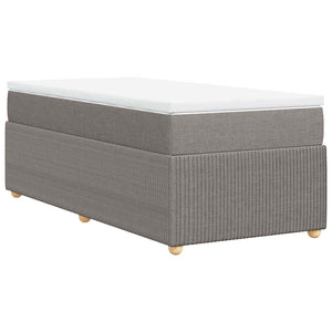 Κρεβάτι Boxspring με Στρώμα Taupe 90x190 εκ.Υφασμάτινο