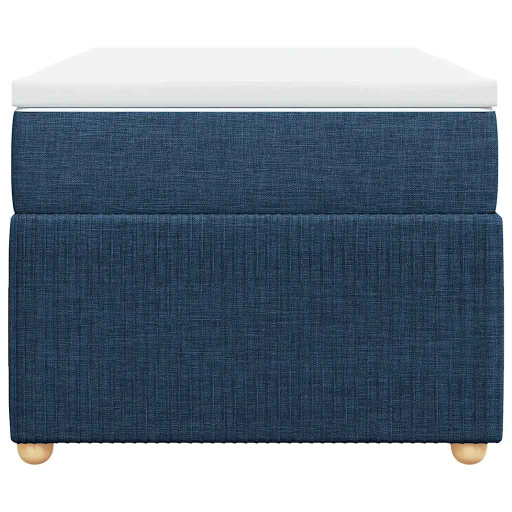 Κρεβάτι Boxspring με Στρώμα Μπλε 90x190 εκ.Υφασμάτινο