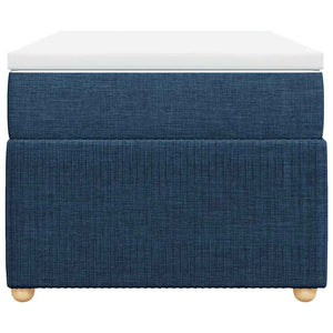 Κρεβάτι Boxspring με Στρώμα Μπλε 90x190 εκ.Υφασμάτινο