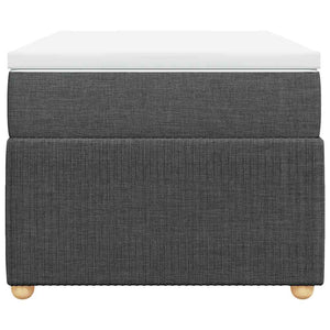 Κρεβάτι Boxspring με Στρώμα Σκούρο Γκρι 90x200 εκ. Υφασμάτινο - Pakobazaar