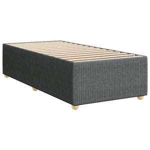 Κρεβάτι Boxspring με Στρώμα Σκούρο Γκρι 90x200 εκ. Υφασμάτινο - Pakobazaar