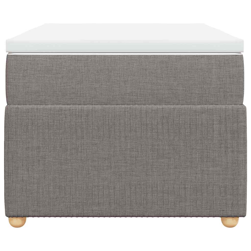 Κρεβάτι Boxspring με Στρώμα Taupe 90x200 εκ. Υφασμάτινο - Pakobazaar