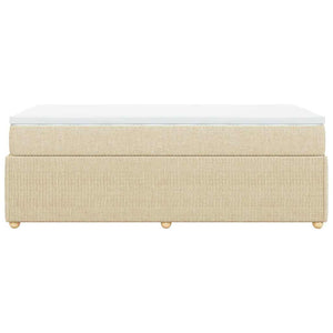 Κρεβάτι Boxspring με Στρώμα Κρεμ 90x200 εκ.Υφασμάτινο