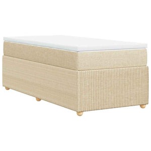 Κρεβάτι Boxspring με Στρώμα Κρεμ 90x200 εκ.Υφασμάτινο