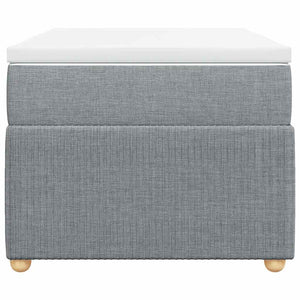 Κρεβάτι Boxspring με Στρώμα Ανοιχτό Γκρι 100x200 εκ. Υφασμάτινο