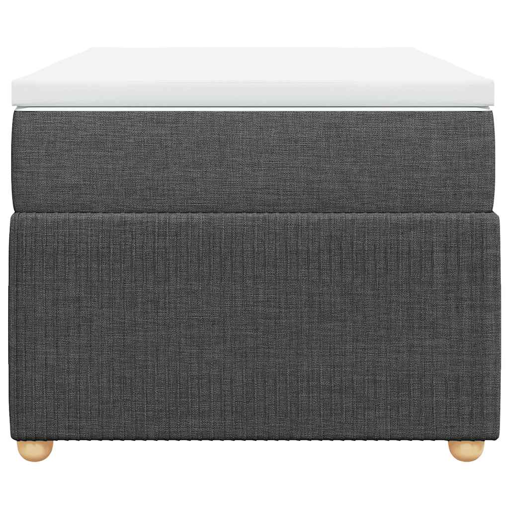 Κρεβάτι Boxspring με Στρώμα Σκούρο Γκρι 100x200 εκ. Υφασμάτινο - Pakobazaar