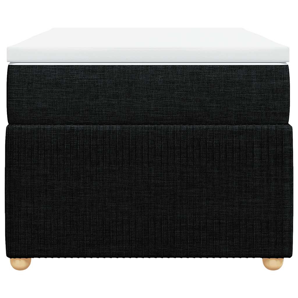 Κρεβάτι Boxspring με Στρώμα Μαύρο 100 x 200 εκ. Υφασμάτινο - Pakobazaar