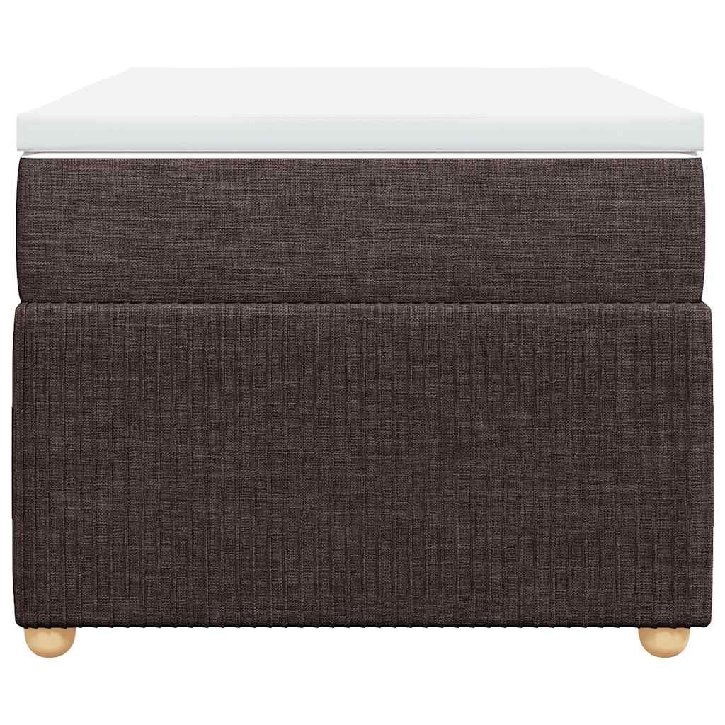 Κρεβάτι Boxspring με Στρώμα Σκούρο Καφέ 100x200 εκ. Υφασμάτινο - Pakobazaar