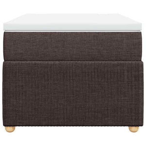 Κρεβάτι Boxspring με Στρώμα Σκούρο Καφέ 100x200 εκ. Υφασμάτινο - Pakobazaar