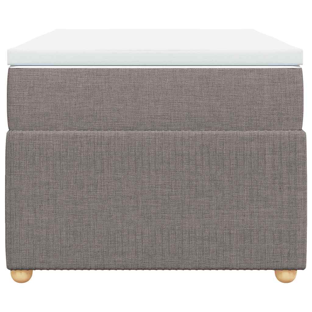 Κρεβάτι Boxspring με Στρώμα Taupe 100 x 200 εκ. Υφασμάτινο