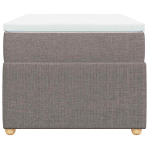 Κρεβάτι Boxspring με Στρώμα Taupe 100 x 200 εκ. Υφασμάτινο