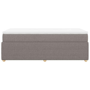 Κρεβάτι Boxspring με Στρώμα Taupe 100 x 200 εκ. Υφασμάτινο