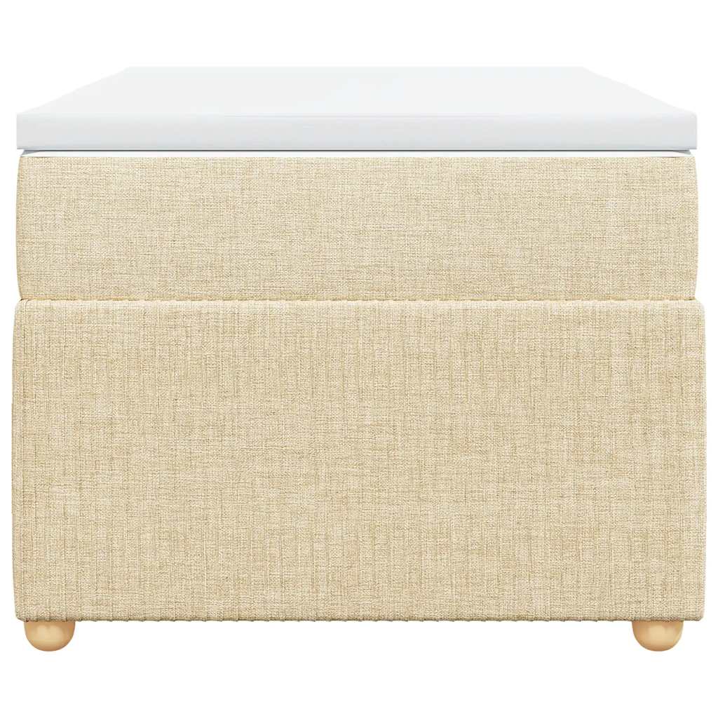 Κρεβάτι Boxspring με Στρώμα Κρεμ 100 x 200 εκ. Υφασμάτινο