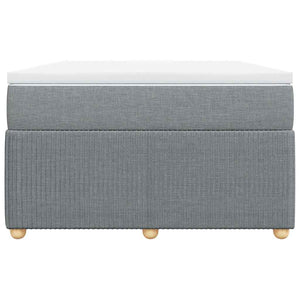 Κρεβάτι Boxspring με Στρώμα Ανοιχτό Γκρι 120x190 εκ. Υφασμάτινο