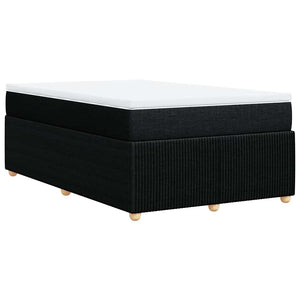 Κρεβάτι Boxspring με Στρώμα Μαύρο 120x190 εκ. Υφασμάτινο - Pakobazaar
