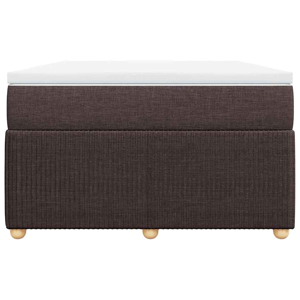 Κρεβάτι Boxspring με Στρώμα Σκούρο Καφέ 120x190 εκ Υφασμάτινο