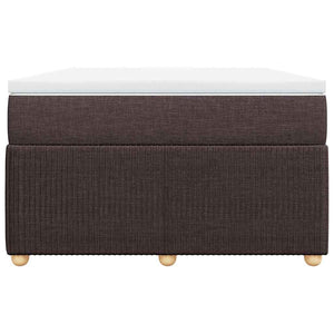 Κρεβάτι Boxspring με Στρώμα Σκούρο Καφέ 120x190 εκ Υφασμάτινο