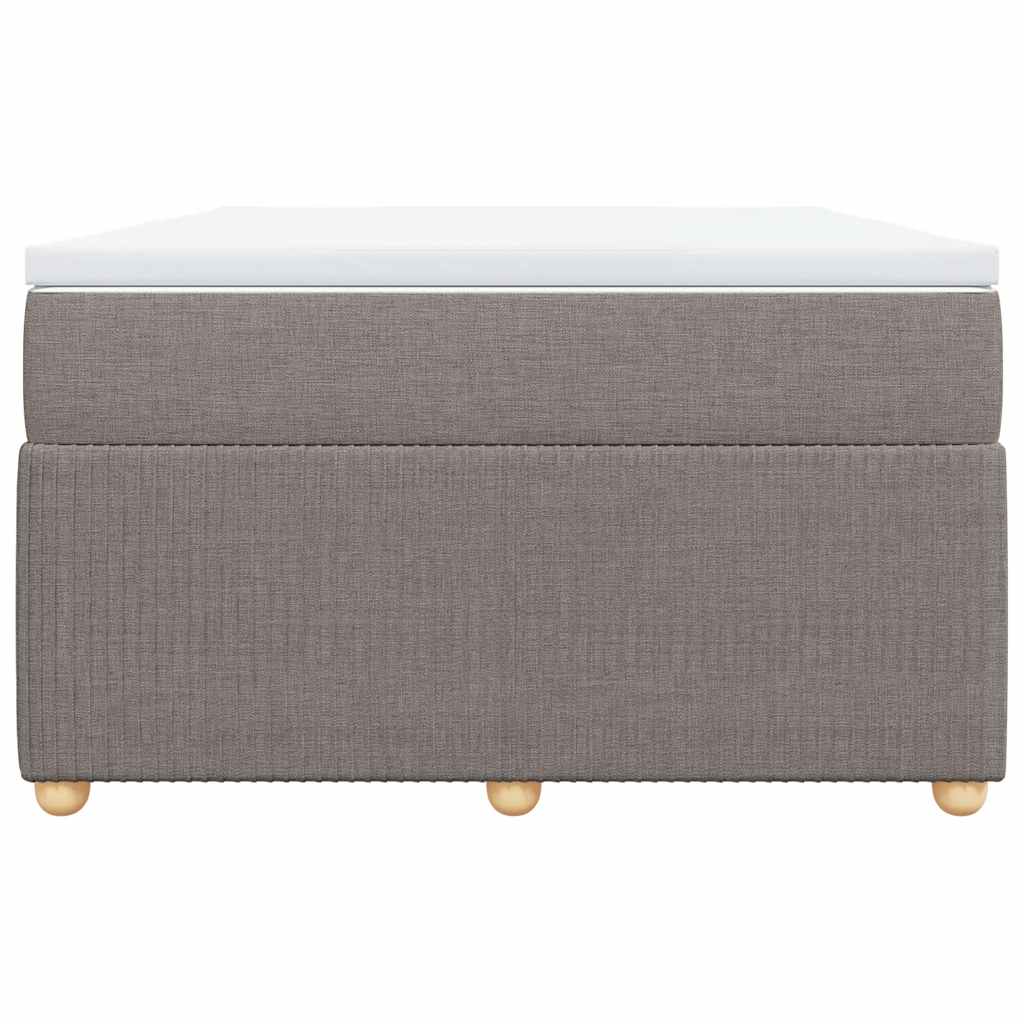 Κρεβάτι Boxspring με Στρώμα Taupe 120x190 εκ. Υφασμάτινο - Pakobazaar