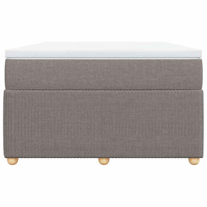 Κρεβάτι Boxspring με Στρώμα Taupe 120x190 εκ. Υφασμάτινο - Pakobazaar