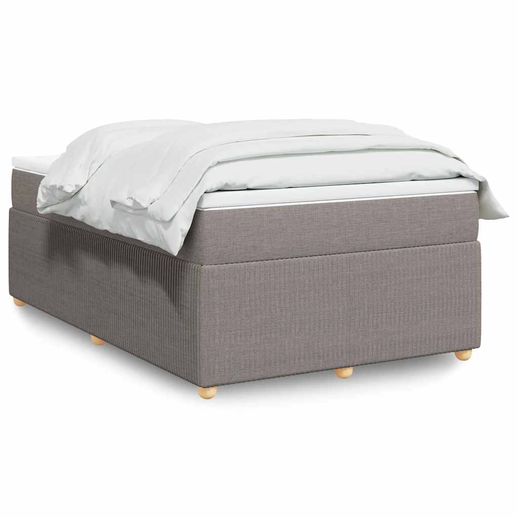 Κρεβάτι Boxspring με Στρώμα Taupe 120x190 εκ. Υφασμάτινο - Pakobazaar