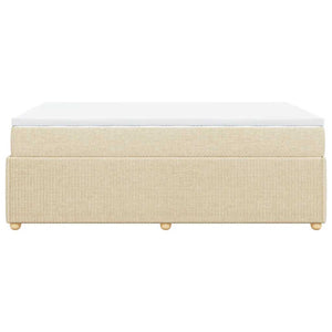 Κρεβάτι Boxspring με Στρώμα Κρεμ 120x190 εκ. Υφασμάτινο