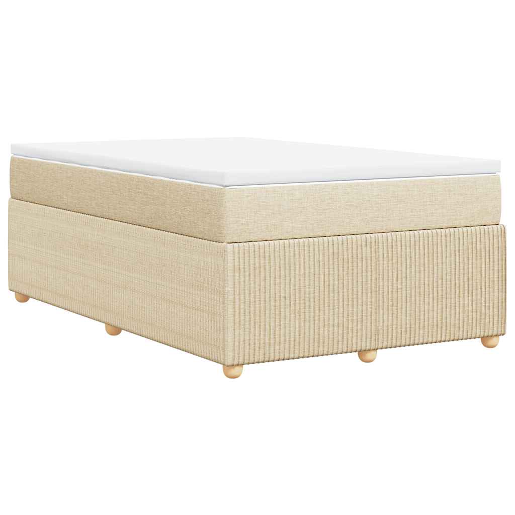 Κρεβάτι Boxspring με Στρώμα Κρεμ 120x190 εκ. Υφασμάτινο