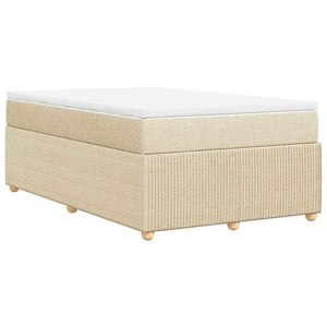 Κρεβάτι Boxspring με Στρώμα Κρεμ 120x190 εκ. Υφασμάτινο
