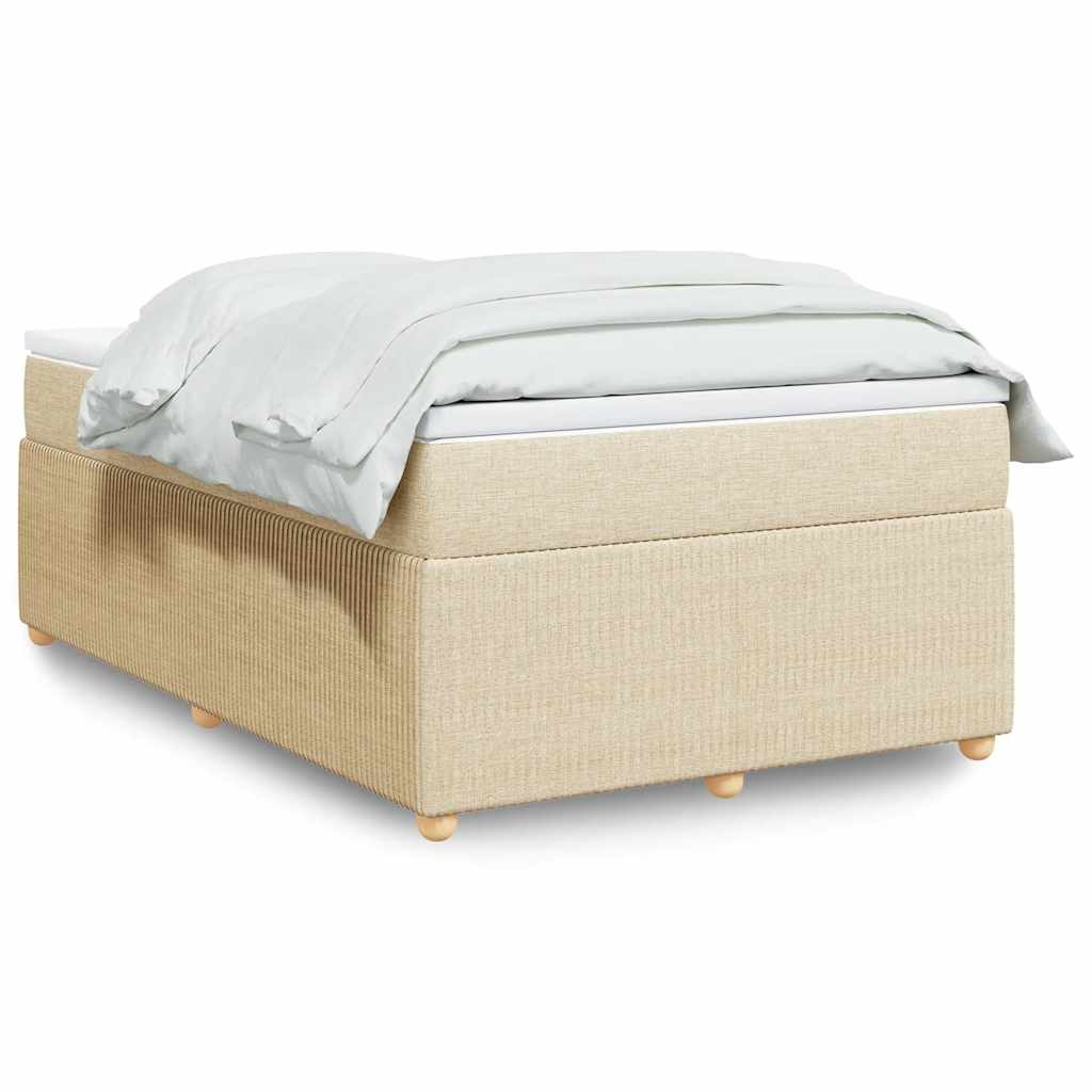 Κρεβάτι Boxspring με Στρώμα Κρεμ 120x190 εκ. Υφασμάτινο