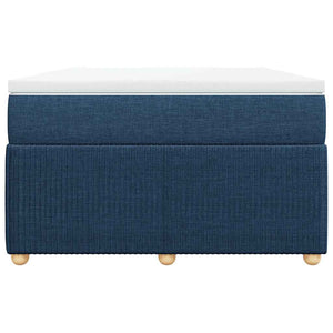 Κρεβάτι Boxspring με Στρώμα Μπλε 120x190 εκ. Υφασμάτινο - Pakobazaar