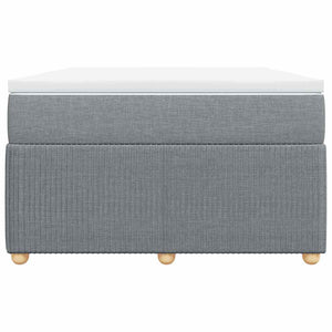 Κρεβάτι Boxspring με Στρώμα Ανοιχτό Γκρι 120x200 εκ. Υφασμάτινο - Pakobazaar