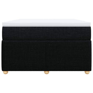 Κρεβάτι Boxspring με Στρώμα Μαύρο 120x200 εκ. Υφασμάτινο - Pakobazaar