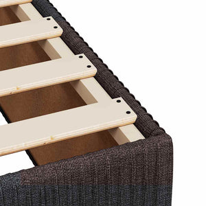Κρεβάτι Boxspring με Στρώμα Σκούρο Καφέ 120x200 εκ. Υφασμάτινο - Pakobazaar