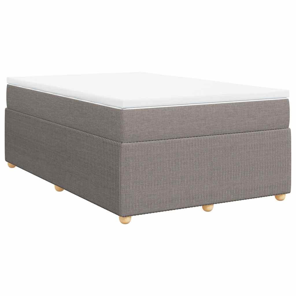 Κρεβάτι Boxspring με Στρώμα Taupe 120x200 εκ. Υφασμάτινο - Pakobazaar