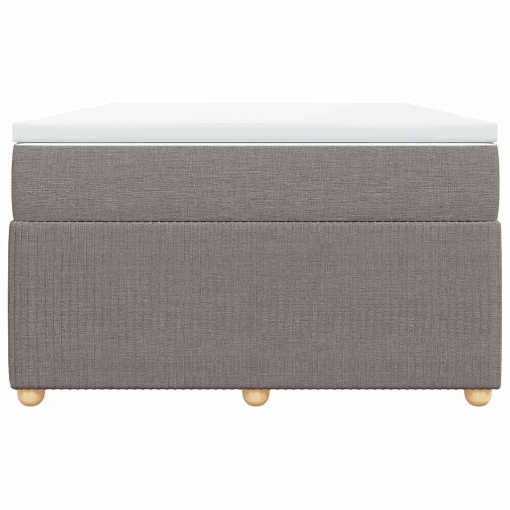 Κρεβάτι Boxspring με Στρώμα Taupe 120x200 εκ. Υφασμάτινο - Pakobazaar