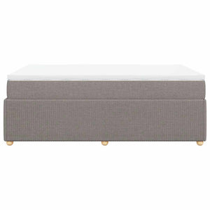 Κρεβάτι Boxspring με Στρώμα Taupe 120x200 εκ. Υφασμάτινο - Pakobazaar