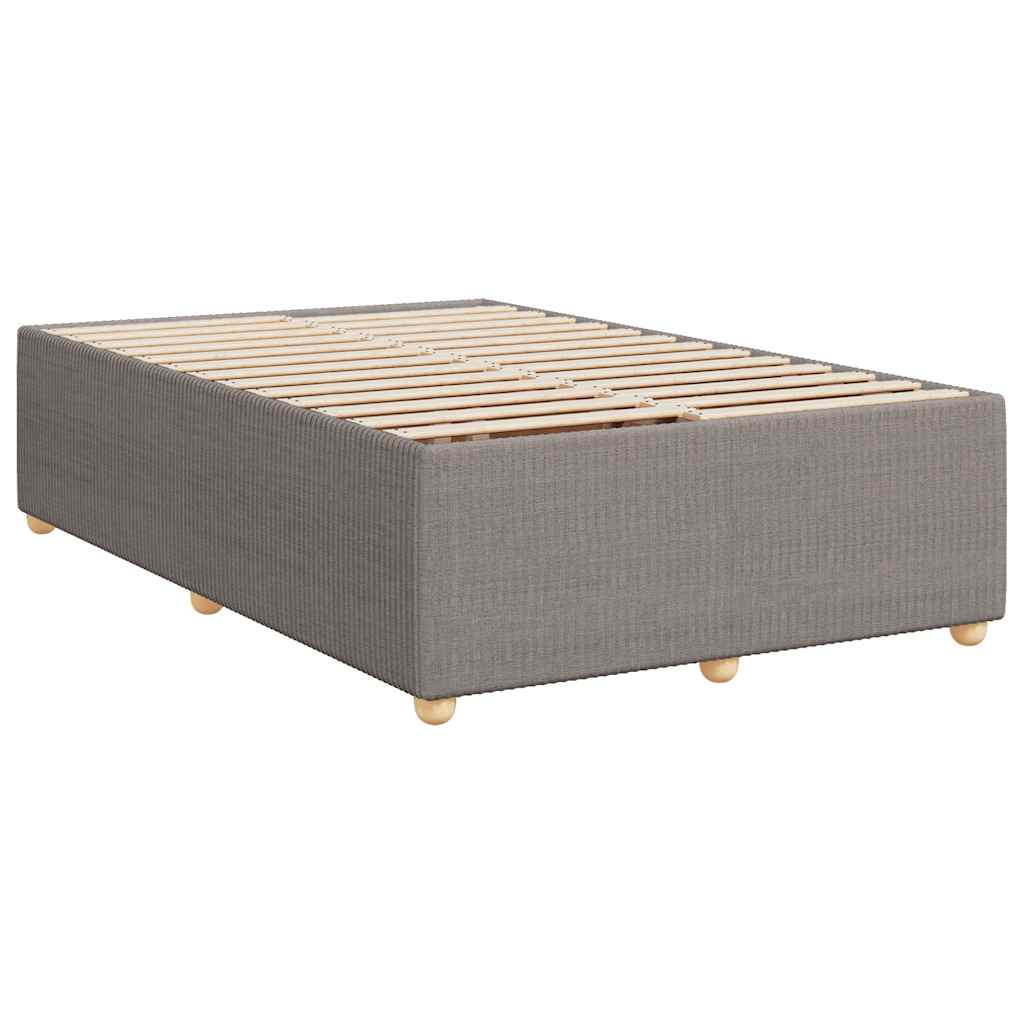 Κρεβάτι Boxspring με Στρώμα Taupe 120x200 εκ. Υφασμάτινο - Pakobazaar