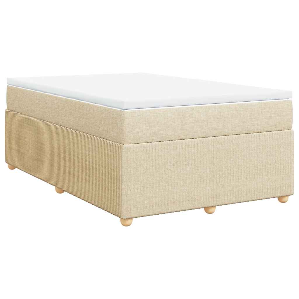 Κρεβάτι Boxspring με Στρώμα Κρεμ 120x200 εκ. Υφασμάτινο