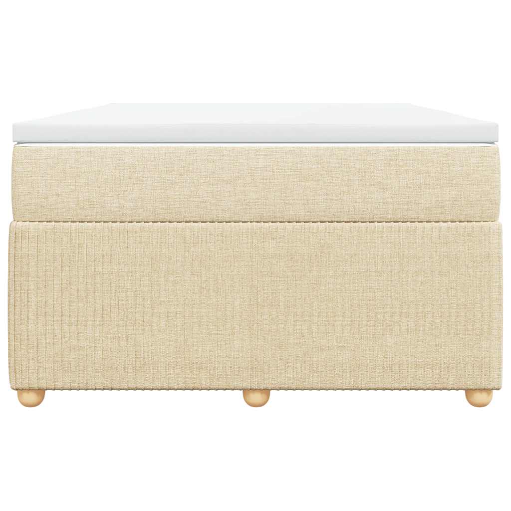 Κρεβάτι Boxspring με Στρώμα Κρεμ 120x200 εκ. Υφασμάτινο