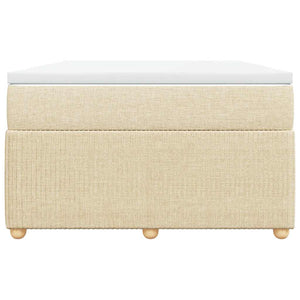 Κρεβάτι Boxspring με Στρώμα Κρεμ 120x200 εκ. Υφασμάτινο