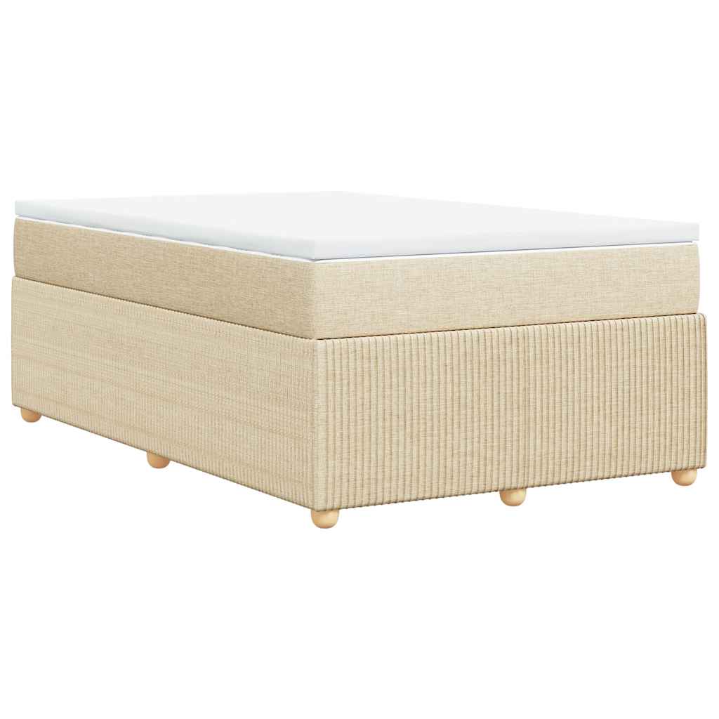 Κρεβάτι Boxspring με Στρώμα Κρεμ 120x200 εκ. Υφασμάτινο