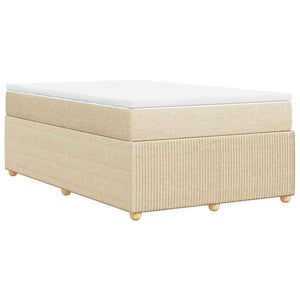 Κρεβάτι Boxspring με Στρώμα Κρεμ 120x200 εκ. Υφασμάτινο