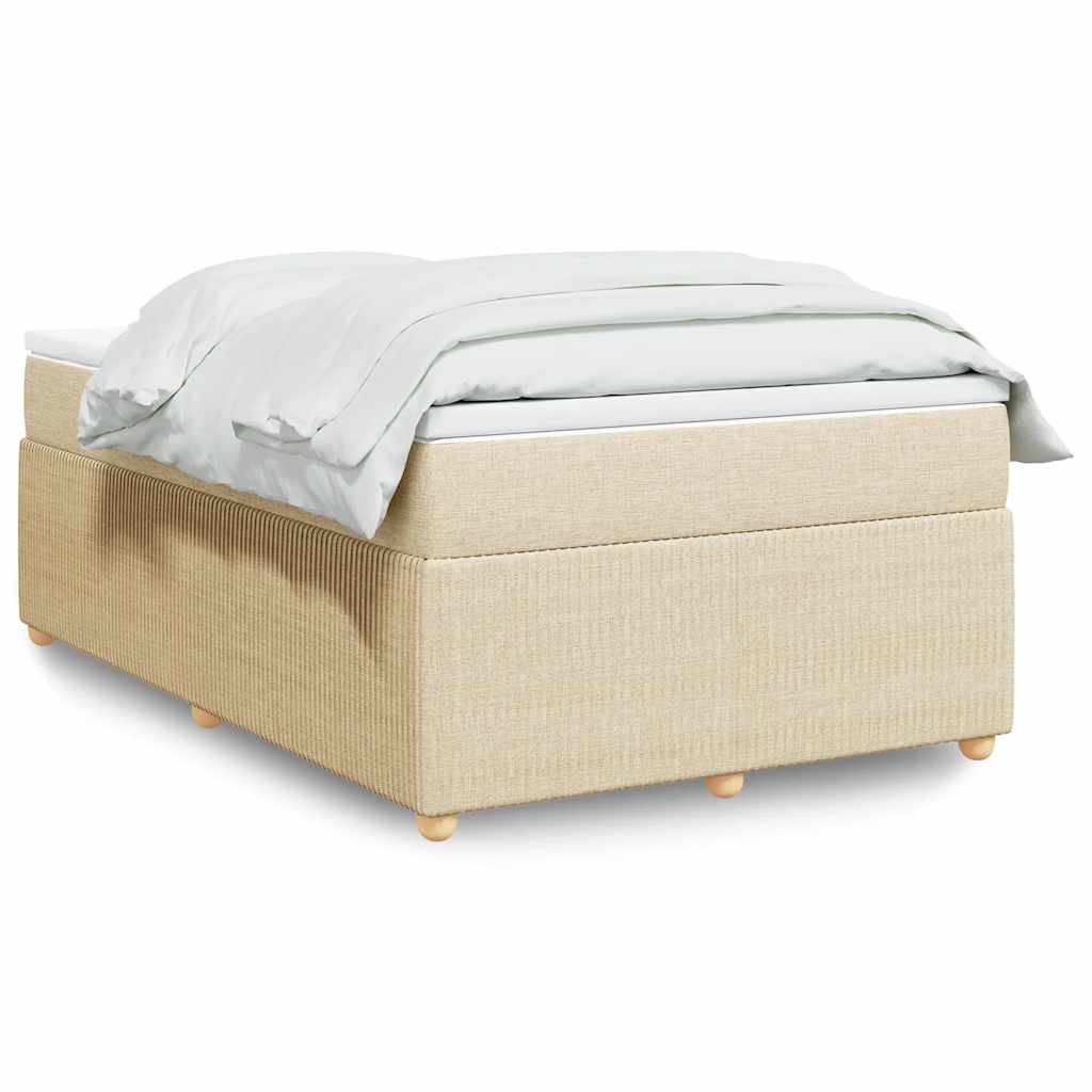 Κρεβάτι Boxspring με Στρώμα Κρεμ 120x200 εκ. Υφασμάτινο