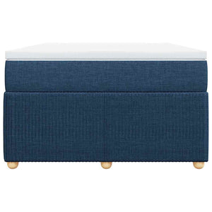 Κρεβάτι Boxspring με Στρώμα Μπλε 120x200 εκ. Υφασμάτινο