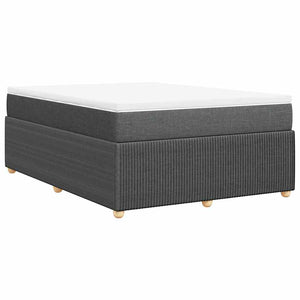 Κρεβάτι Boxspring με Στρώμα Σκούρο Γκρι 140x190 εκ. Υφασμάτινο