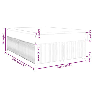 Κρεβάτι Boxspring με Στρώμα Taupe 140x190 εκ. Υφασμάτινο