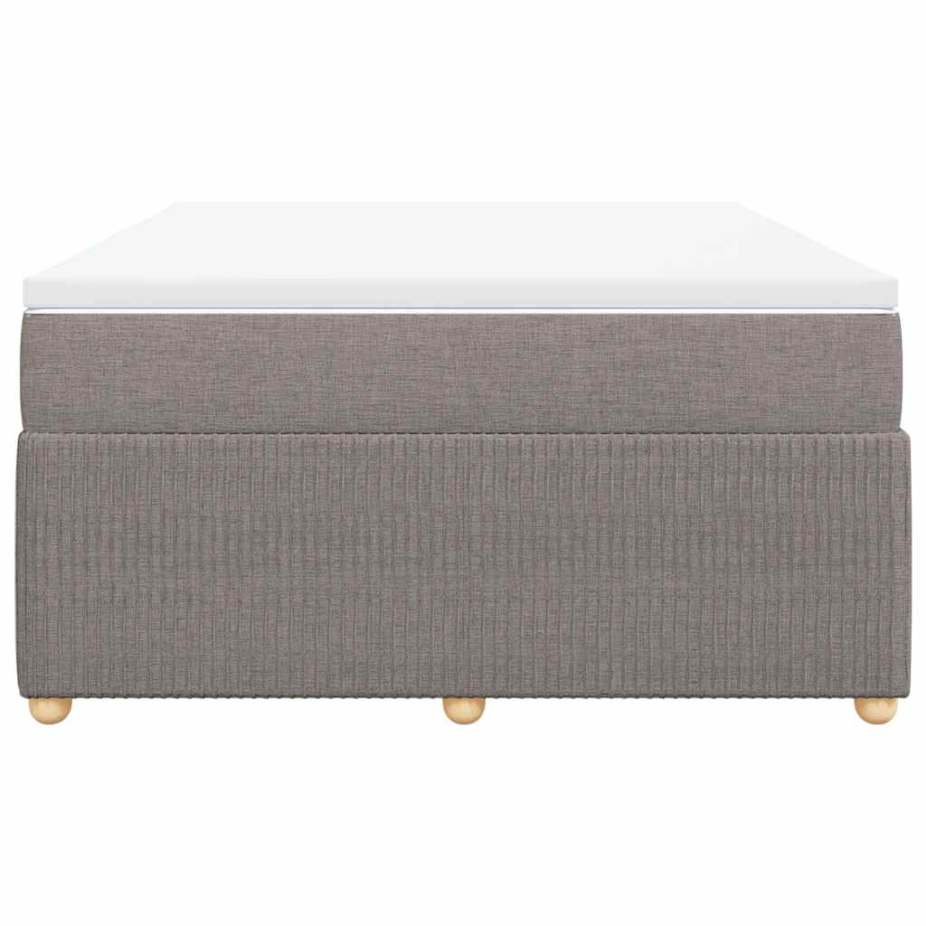 Κρεβάτι Boxspring με Στρώμα Taupe 140x190 εκ. Υφασμάτινο